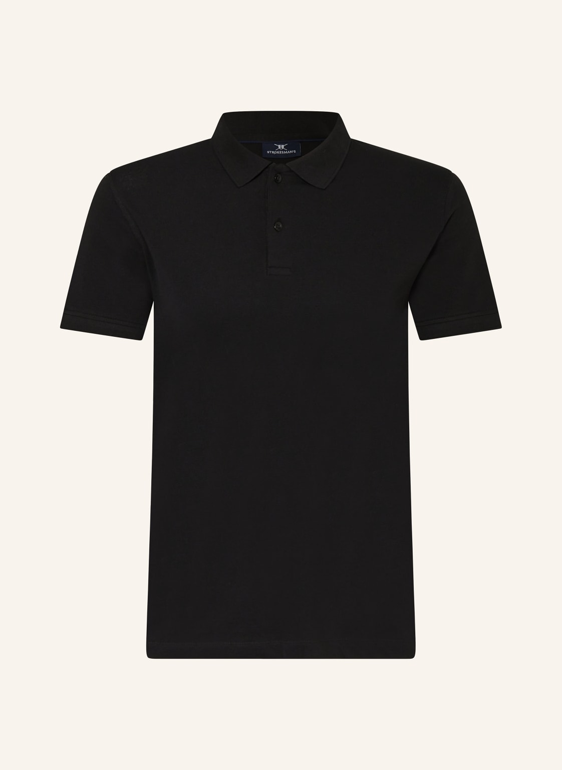 Strokesman's Piqué-Poloshirt schwarz von STROKESMAN'S