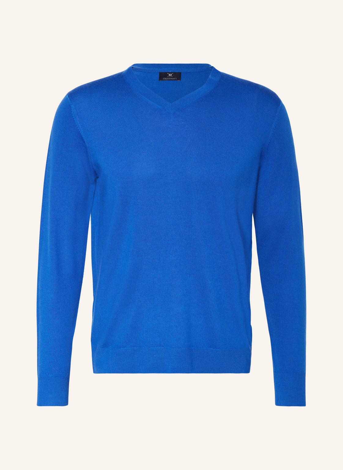 Strokesman's Pullover Aus Merinowolle blau von STROKESMAN'S