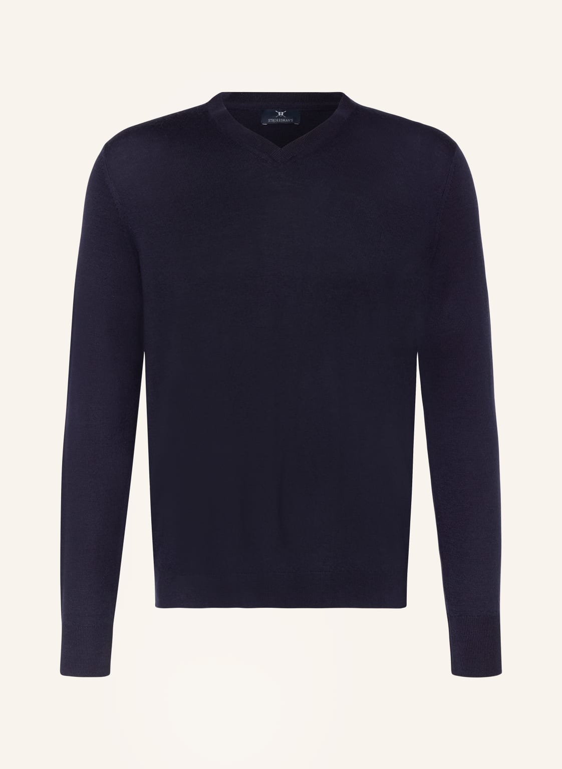 Strokesman's Pullover Aus Merinowolle blau von STROKESMAN'S