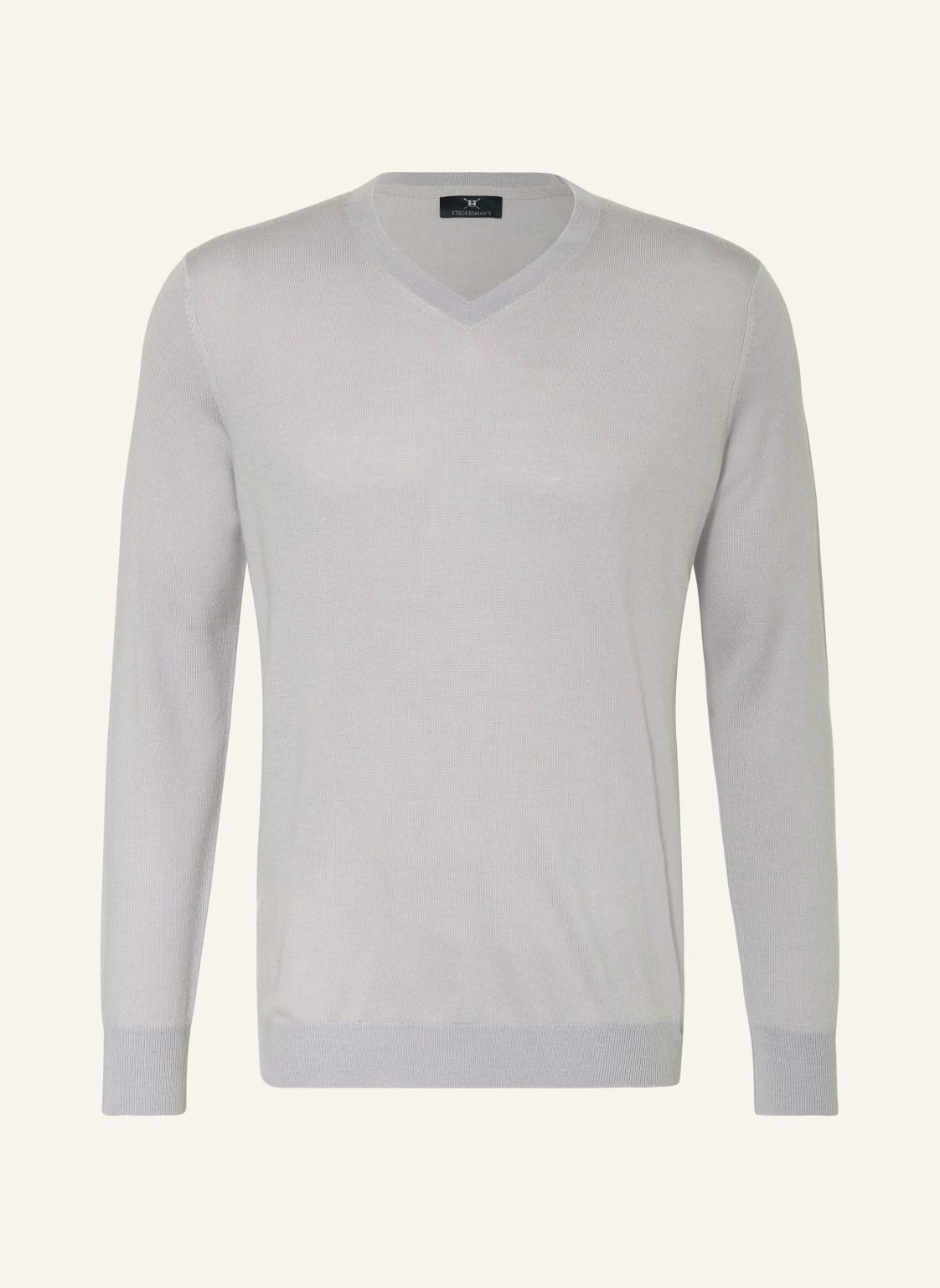 Strokesman's Pullover Aus Merinowolle grau von STROKESMAN'S