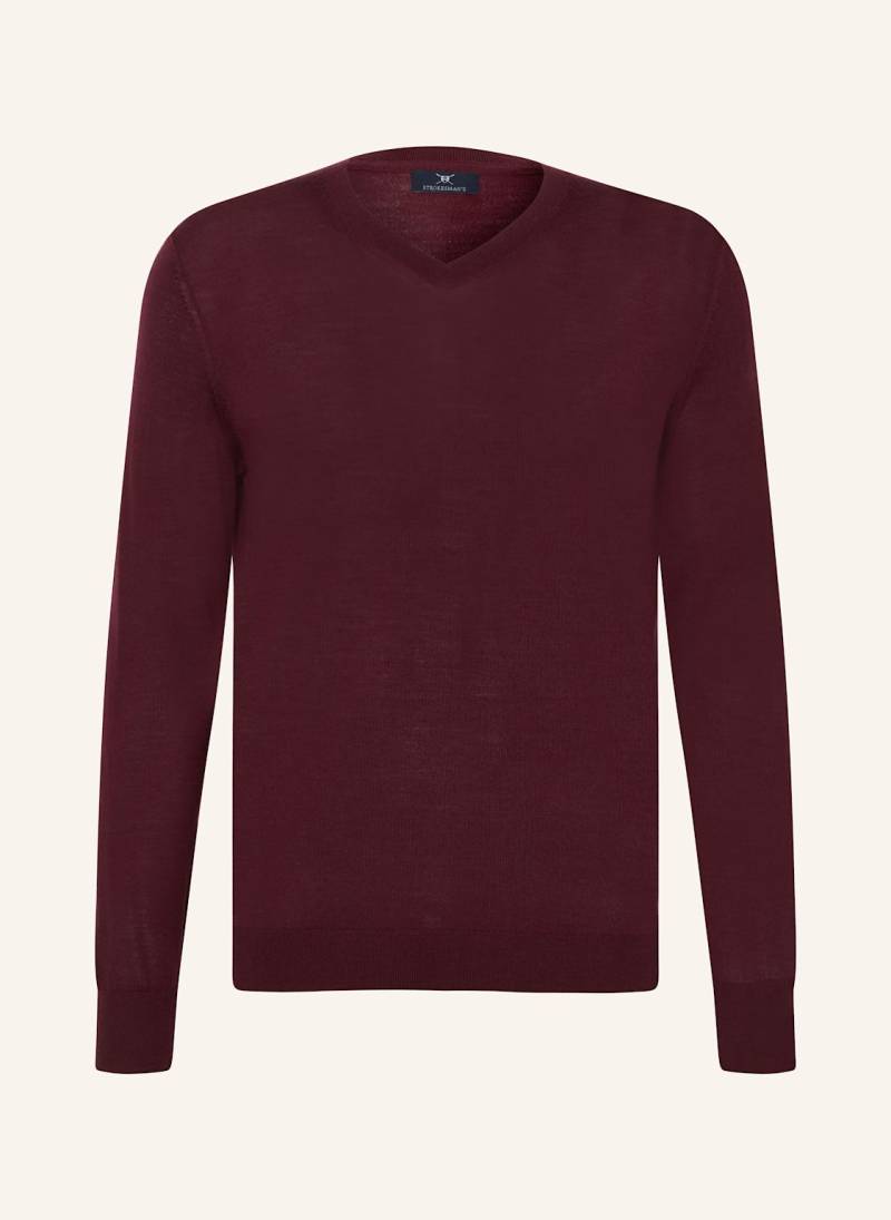 Strokesman's Pullover Aus Merinowolle rot von STROKESMAN'S