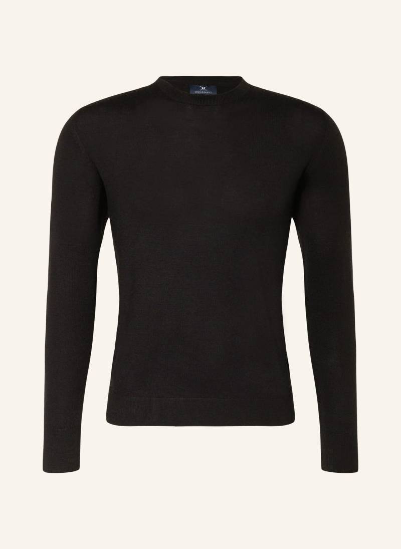 Strokesman's Pullover Aus Merinowolle schwarz von STROKESMAN'S