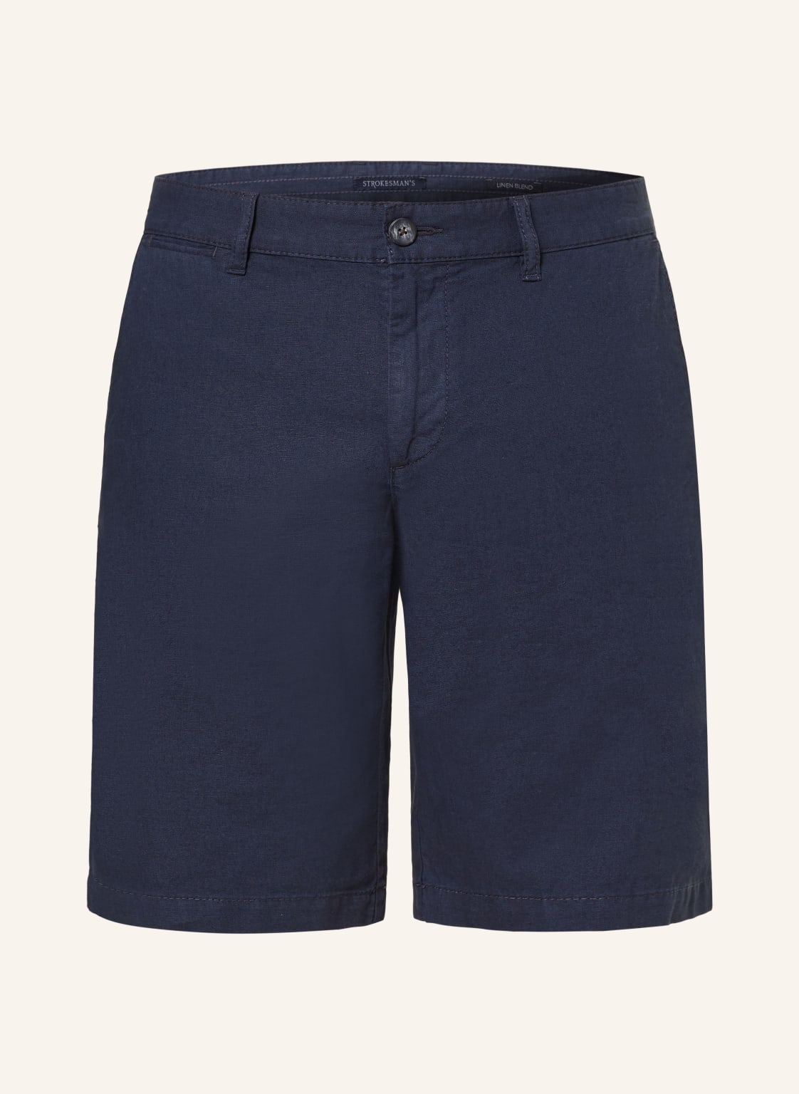 Strokesman's Shorts Slim Fit Mit Leinen blau von STROKESMAN'S