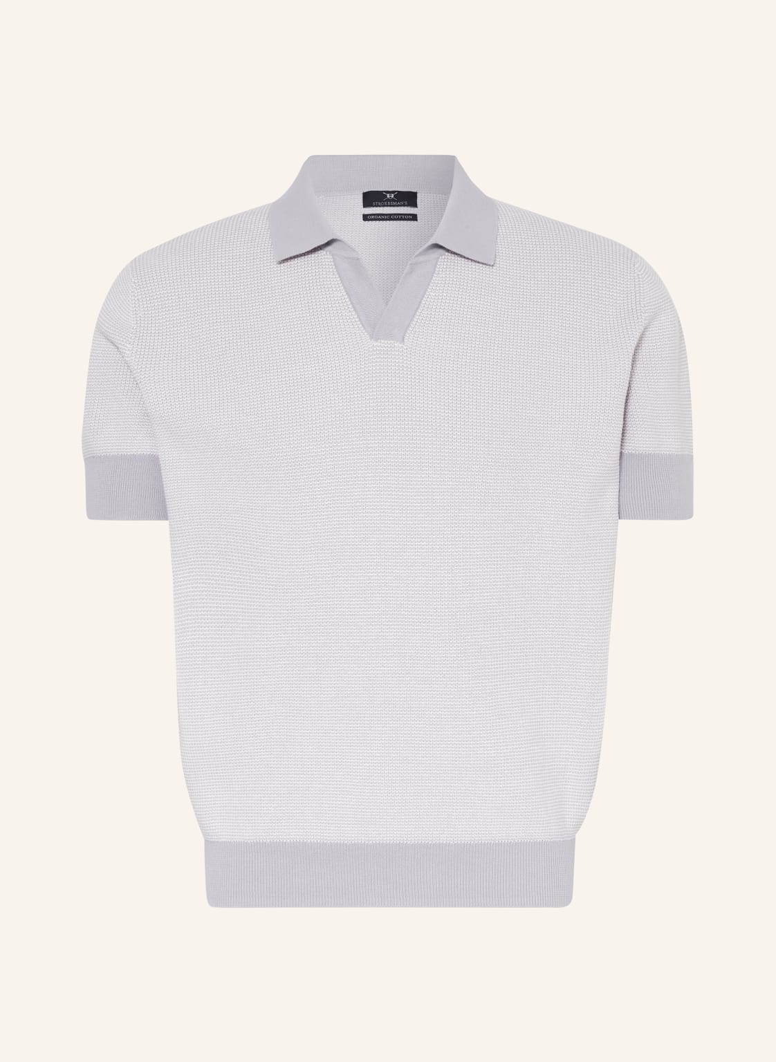 Strokesman's Strick-Poloshirt grau von STROKESMAN'S