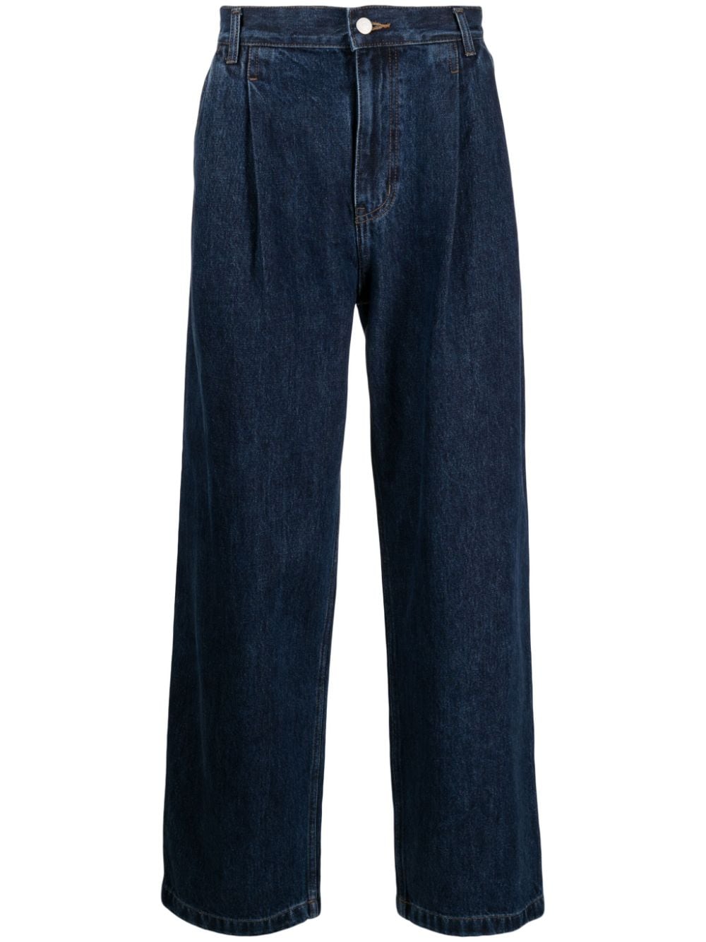 STUDIO TOMBOY Two-tuck straight-leg jeans - Blue von STUDIO TOMBOY