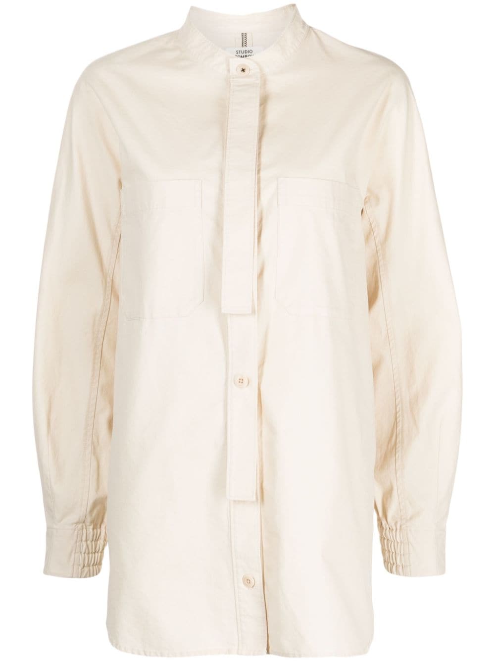 STUDIO TOMBOY band-collar cotton shirt - White von STUDIO TOMBOY