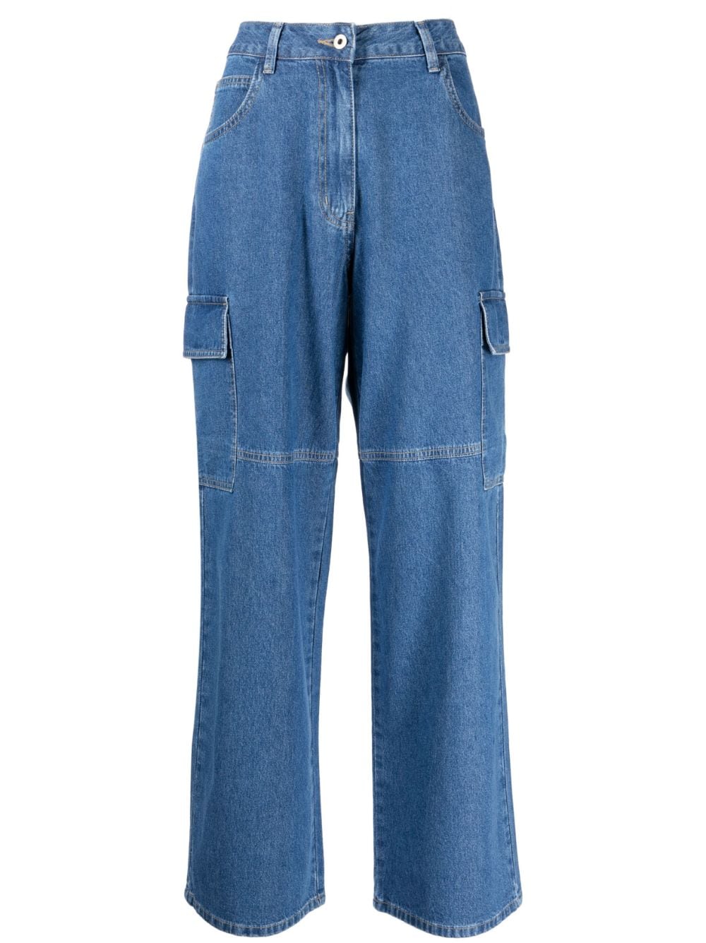 STUDIO TOMBOY cargo-pocket cotton jeans - Blue von STUDIO TOMBOY
