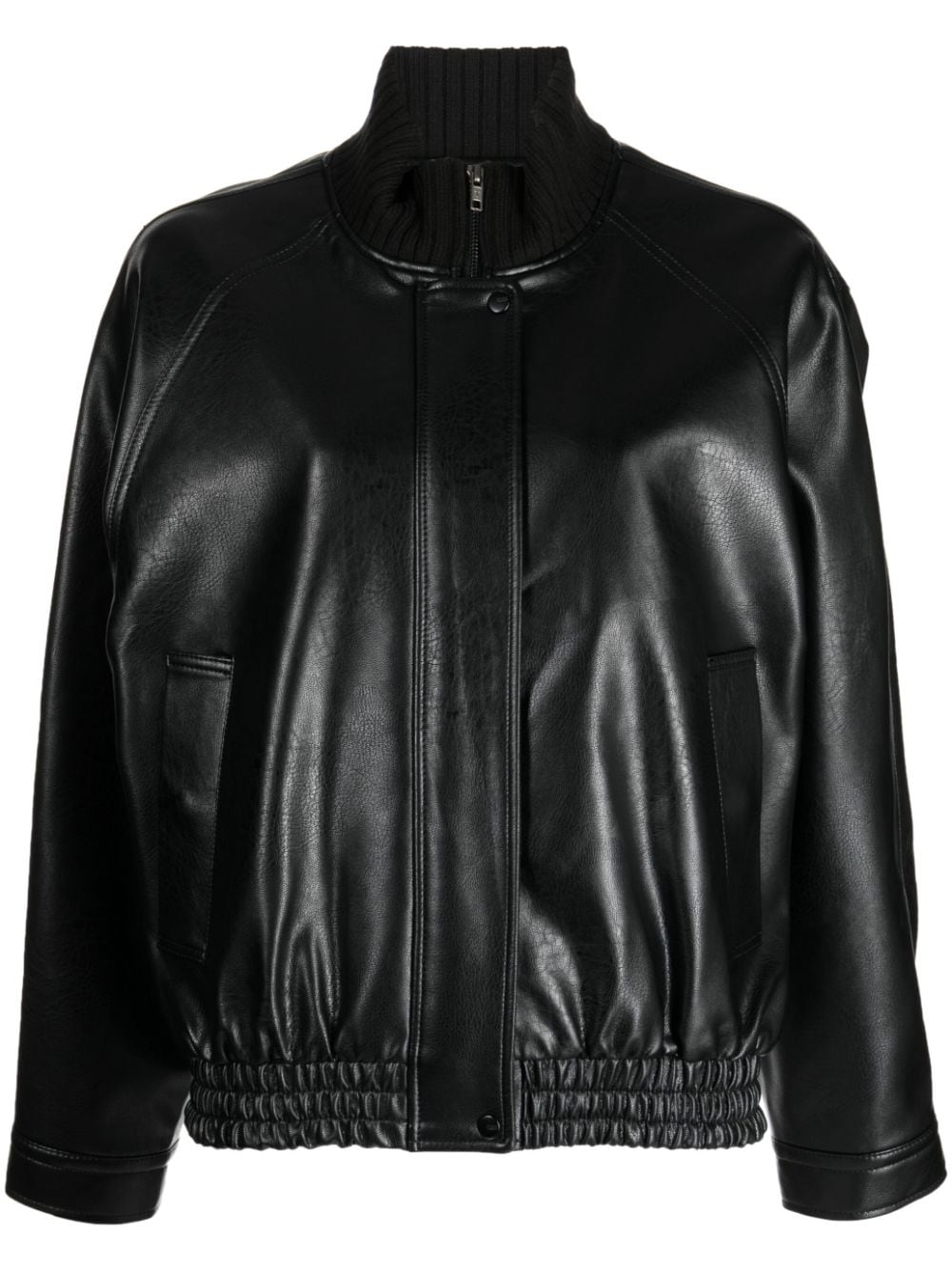 STUDIO TOMBOY faux-leather baseball blouson jacket - Black von STUDIO TOMBOY