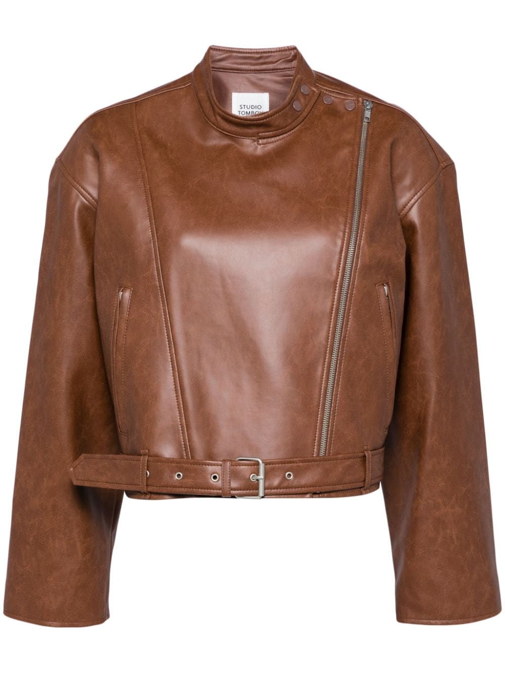 STUDIO TOMBOY faux-leather biker jacket - Brown von STUDIO TOMBOY