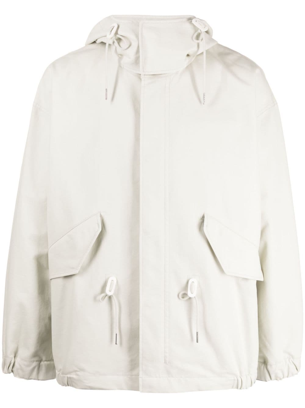 STUDIO TOMBOY high-neck drawstring hooded jacket - White
