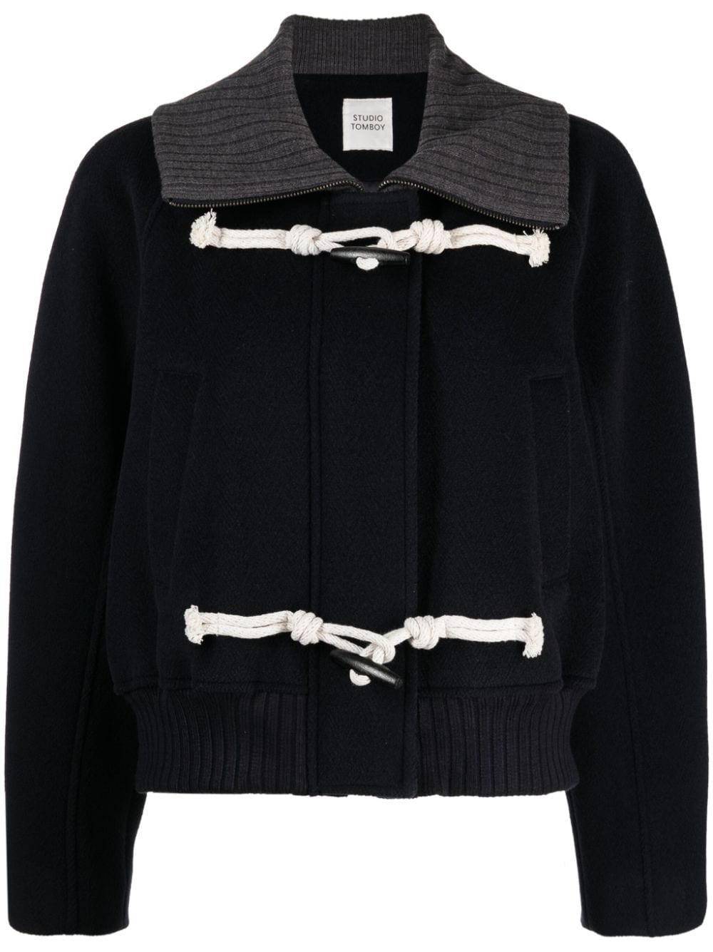 STUDIO TOMBOY knitted-collar wool blend duffle jacket - Blue von STUDIO TOMBOY