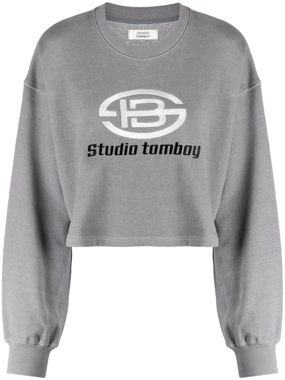 STUDIO TOMBOY logo-embroidered cotton sweatshirt - Grey von STUDIO TOMBOY