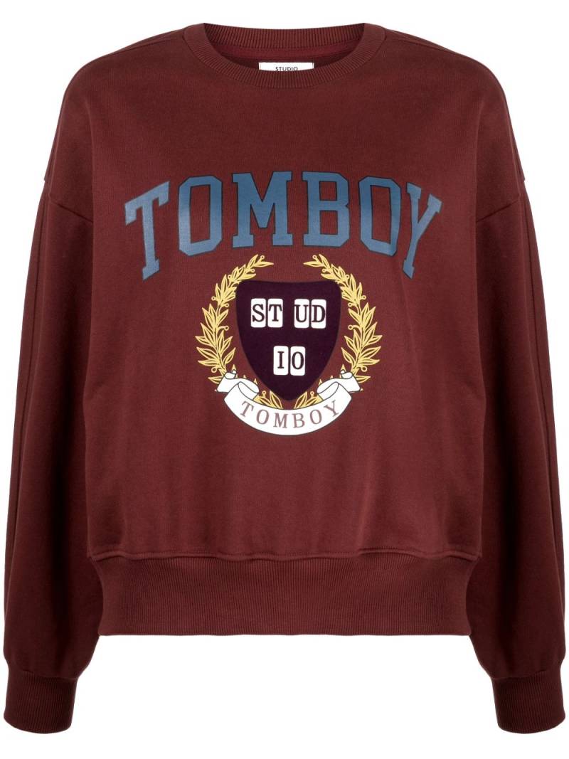 STUDIO TOMBOY logo-print cropped sweatshirt - Red von STUDIO TOMBOY