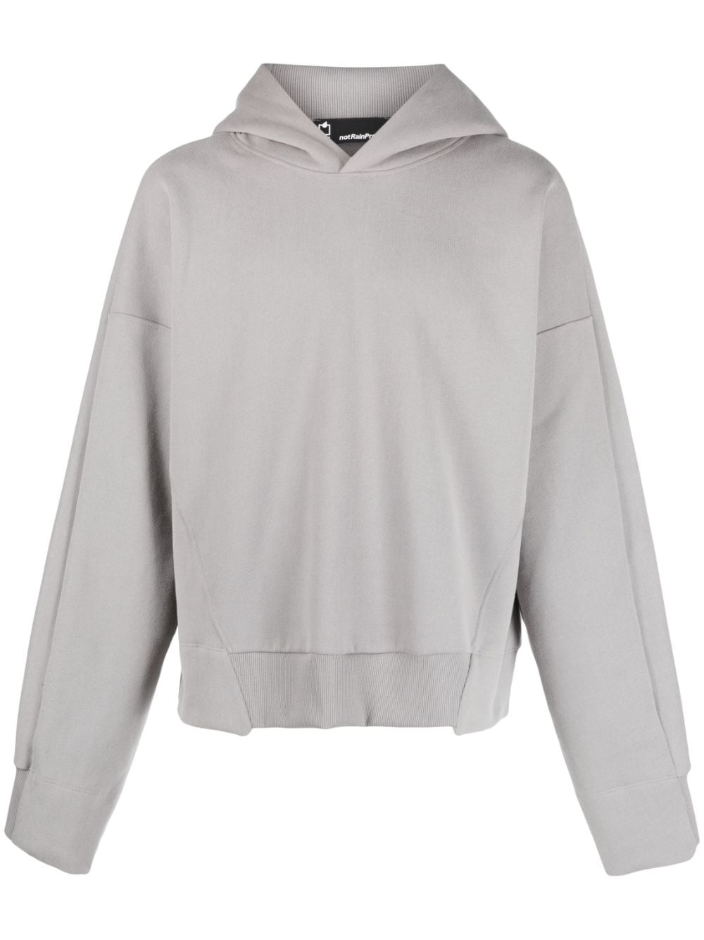 STYLAND x notRainProof asymmetric organic cotton hoodie - Grey von STYLAND