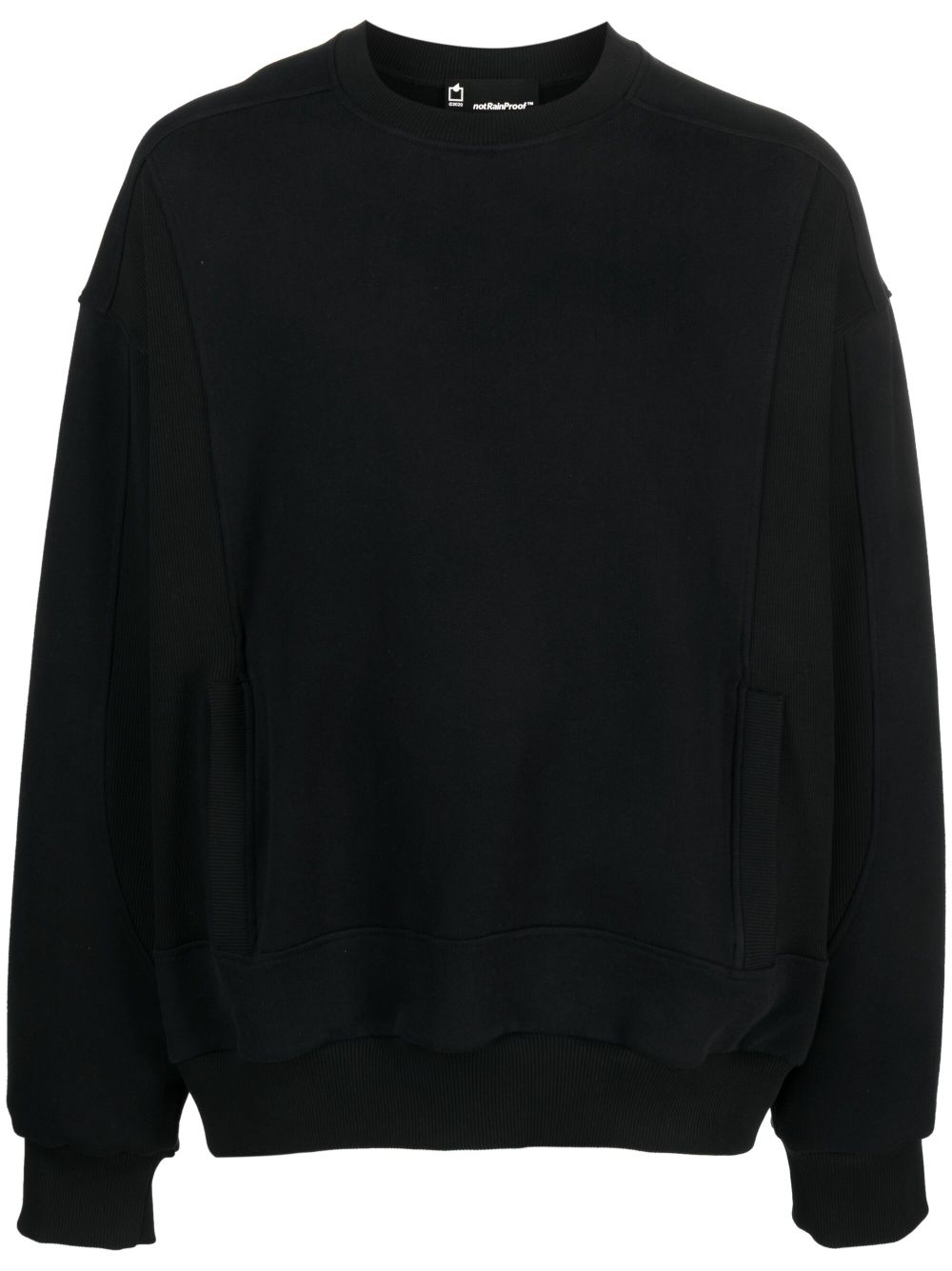 STYLAND crew-neck cotton fleece sweatshirt - Black von STYLAND