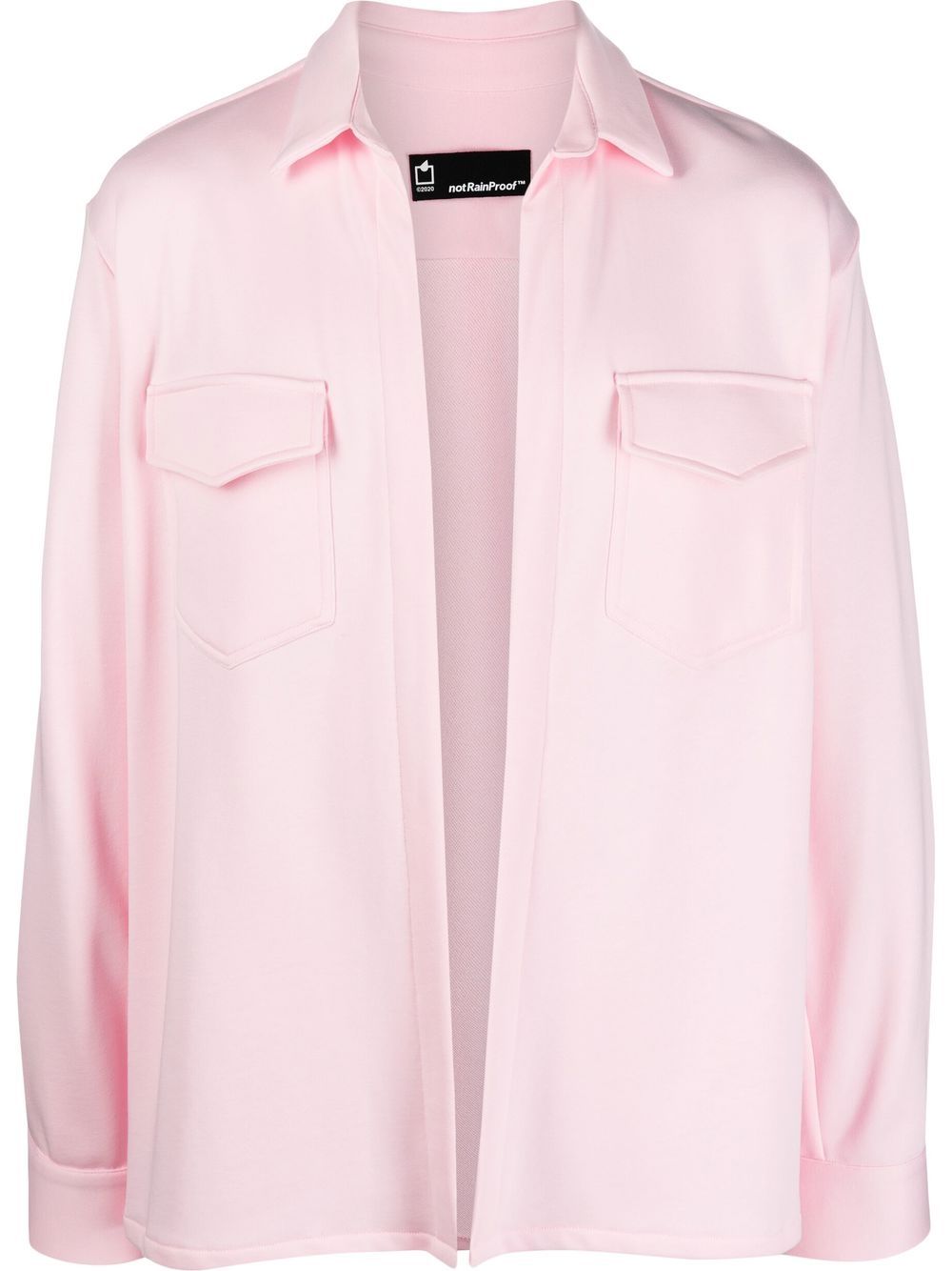 STYLAND x notRainProof open-front cotton shirt jacket - Pink von STYLAND