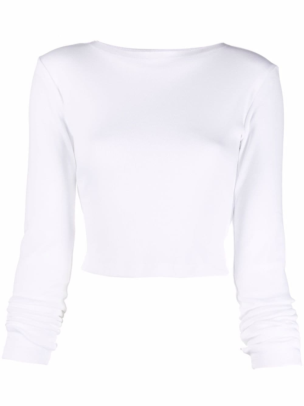 STYLAND organic cotton cropped top - White von STYLAND