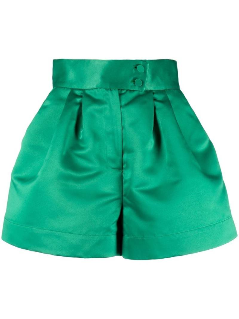 STYLAND satin-finish mini shorts - Green von STYLAND