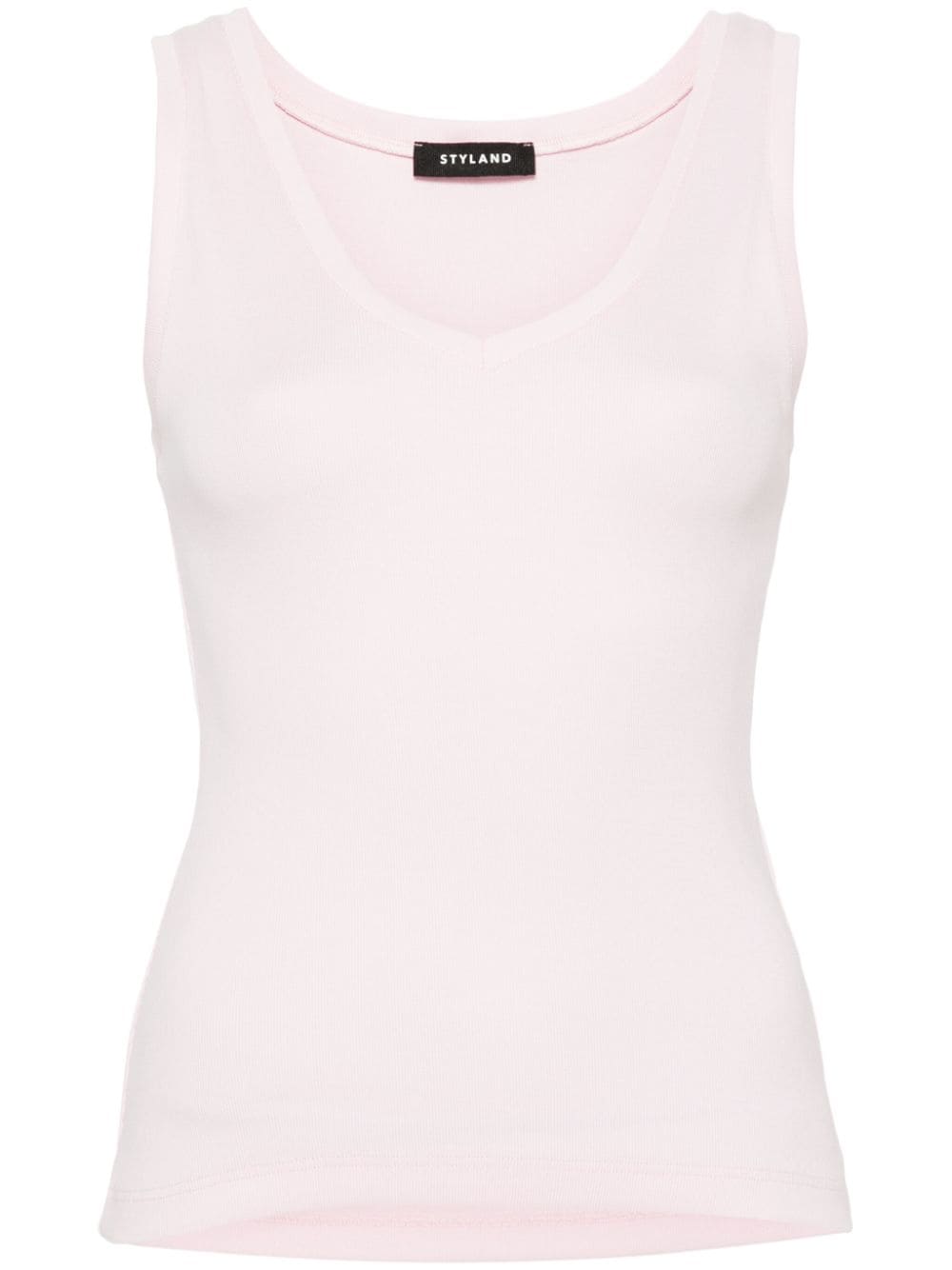 STYLAND sleeveless ribbed tank top - Pink von STYLAND