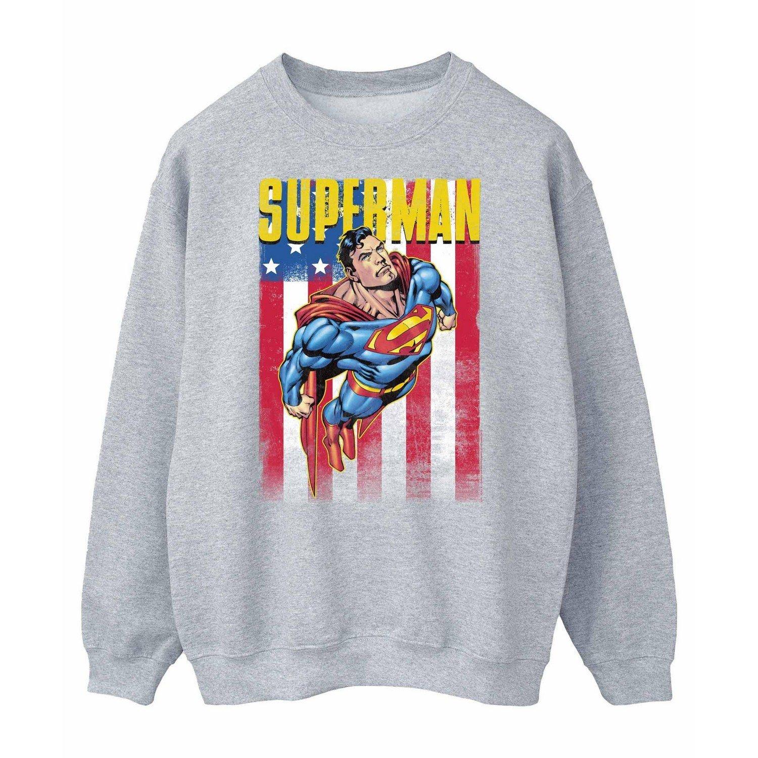 Flight Sweatshirt Herren Grau 3XL von SUPERMAN