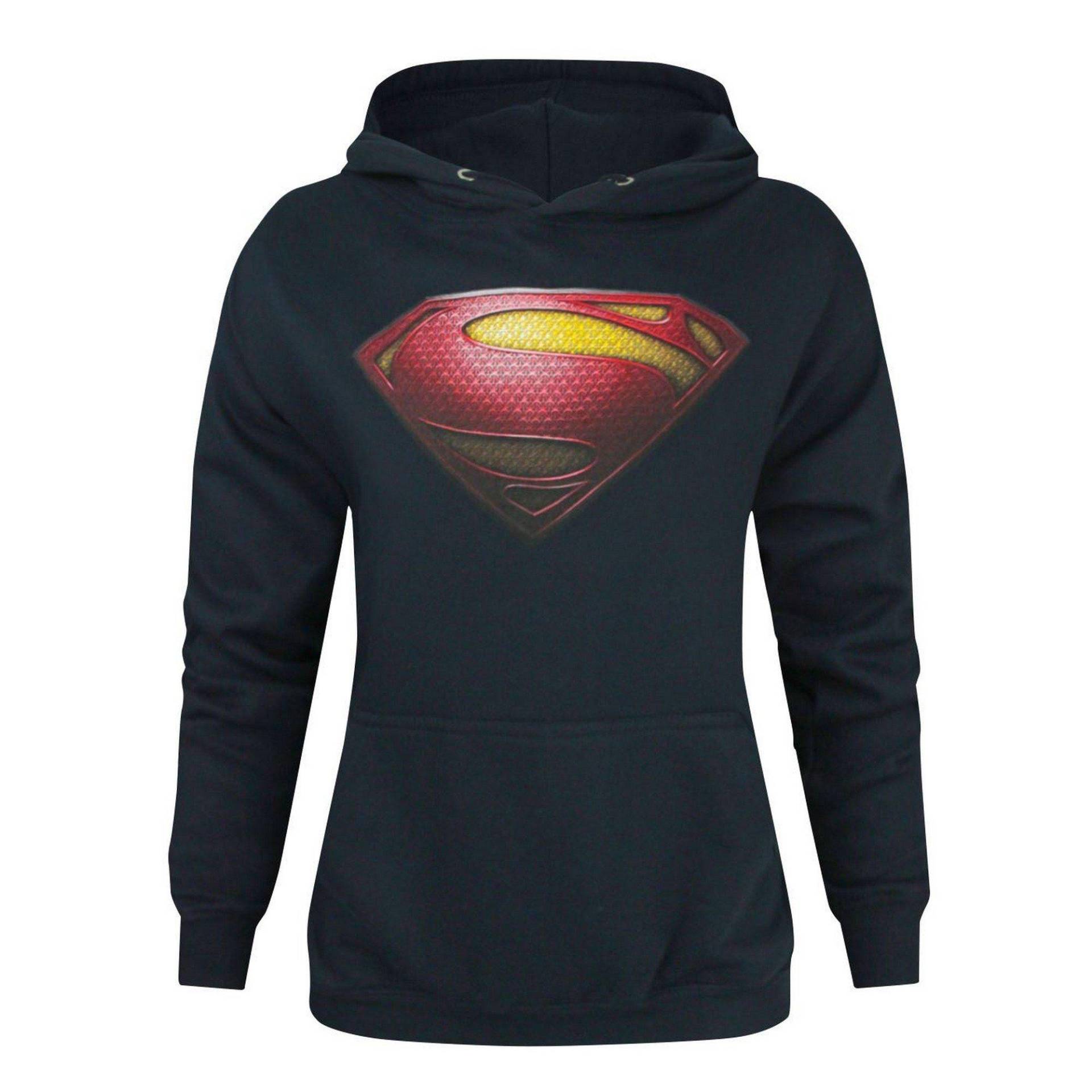 Kapuzenpullover Mit Man Of Steel Logo Damen Blau XXL von SUPERMAN