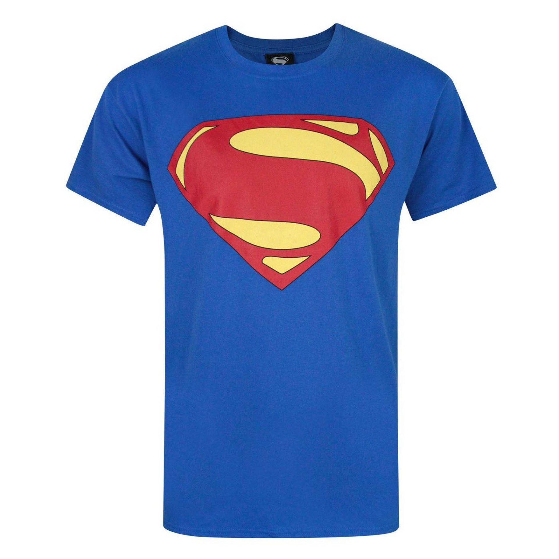 Man Of Steel Logo Tshirt Herren Blau S von SUPERMAN