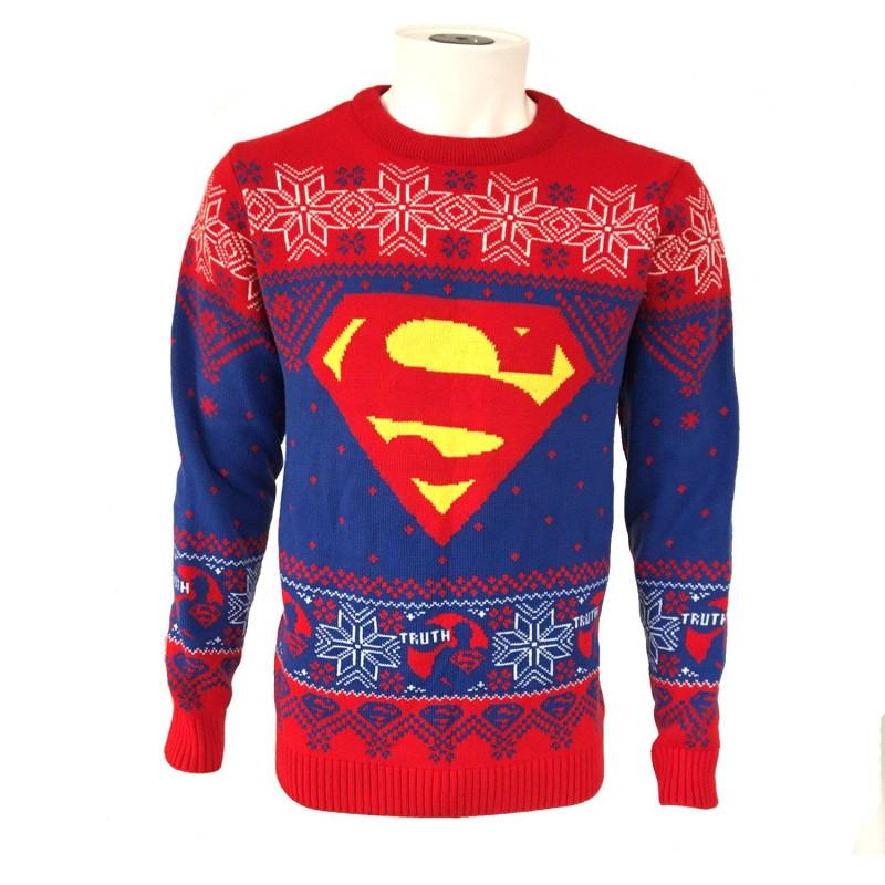 Truth Pullover Weihnachtliches Design Damen Rot Bunt L von SUPERMAN