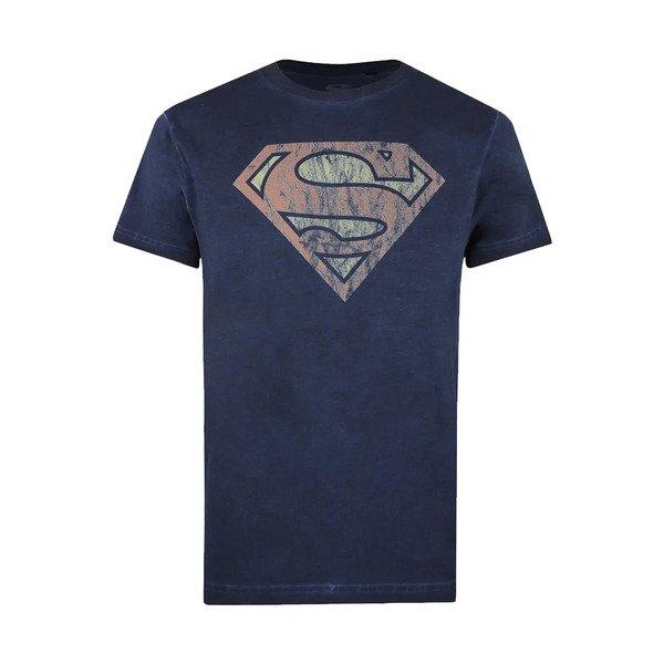Tshirt Acid Wash Herren Marine L von SUPERMAN