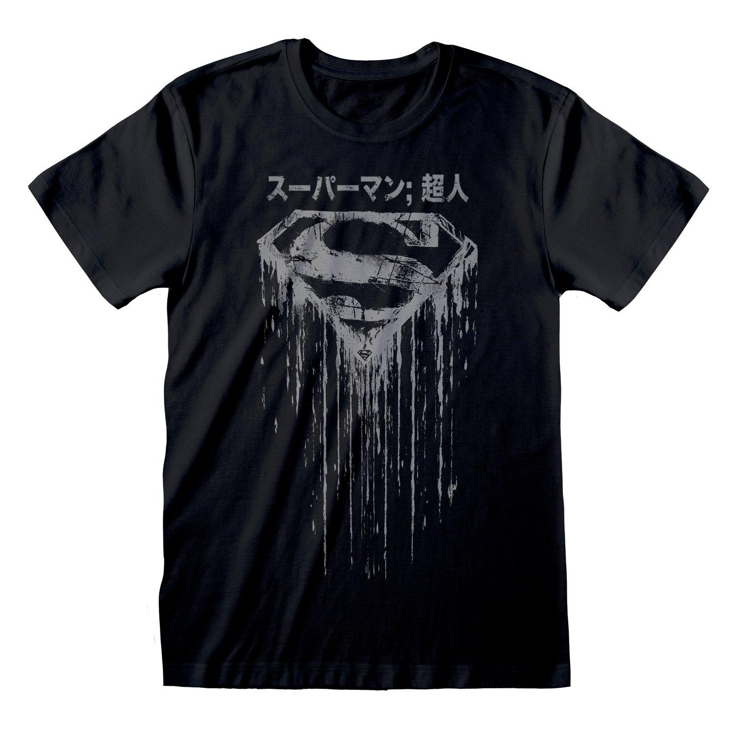 Tshirt Distressed Damen Schwarz S von SUPERMAN