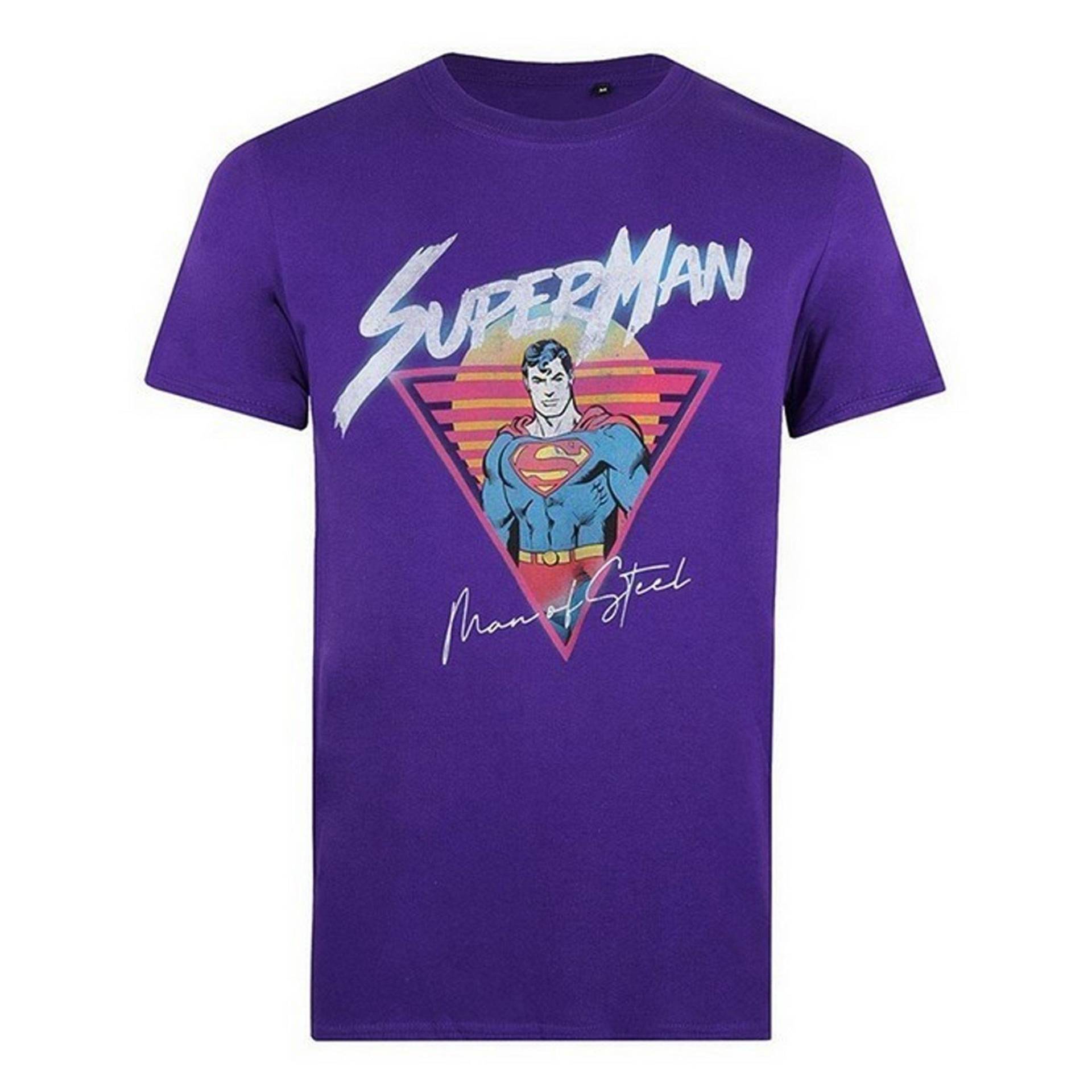 Tshirt Herren Lila L von SUPERMAN