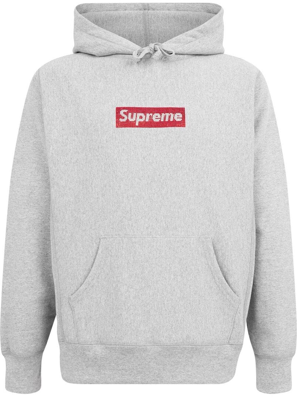 Supreme Swarovski box logo hoodie - Grey von Supreme