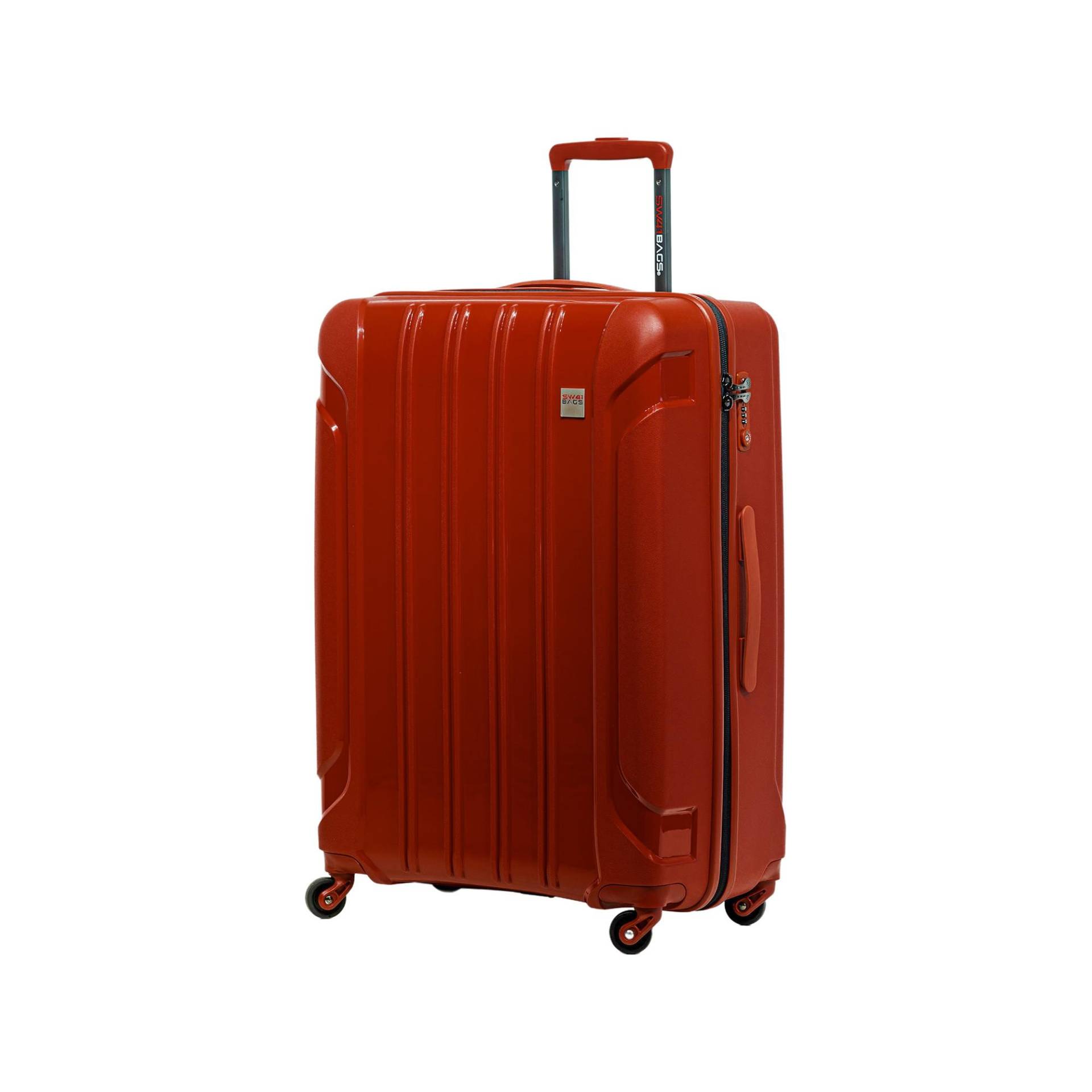 Hartschalenkoffer, Spinner Unisex Rot 75 CM von SWISS BAG COMPANY