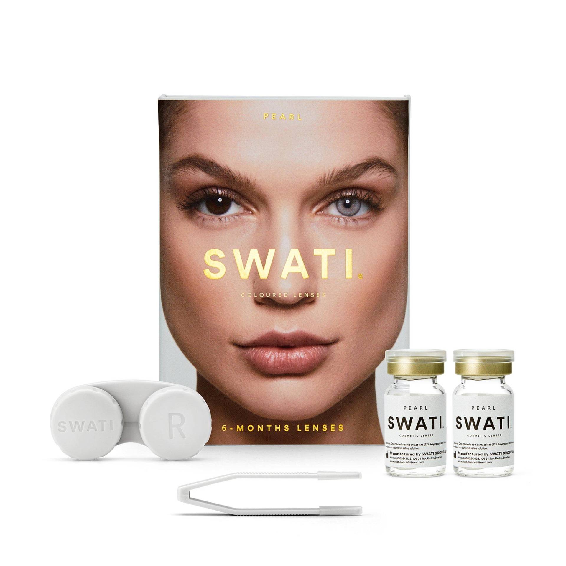 Farbige Kontaktlinsen Für 6 Monate Damen Perlmutt Set von SWATI