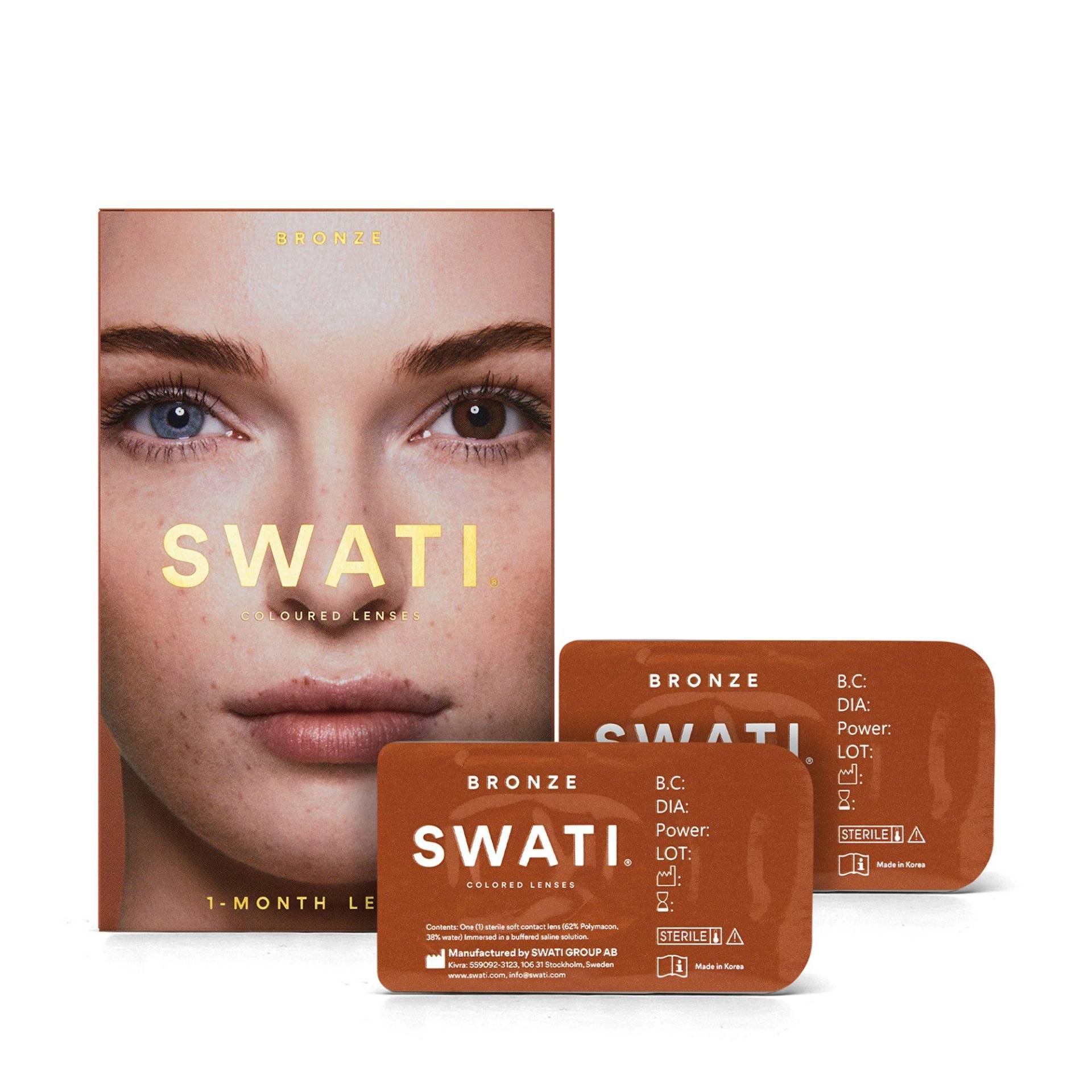 Farbige Kontaktlinsen Für 1 Monat Damen Bronze Set von SWATI