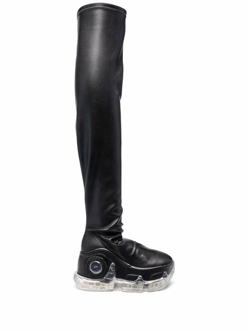 SWEAR Air Revive over-the-knee platform boots - Black von SWEAR