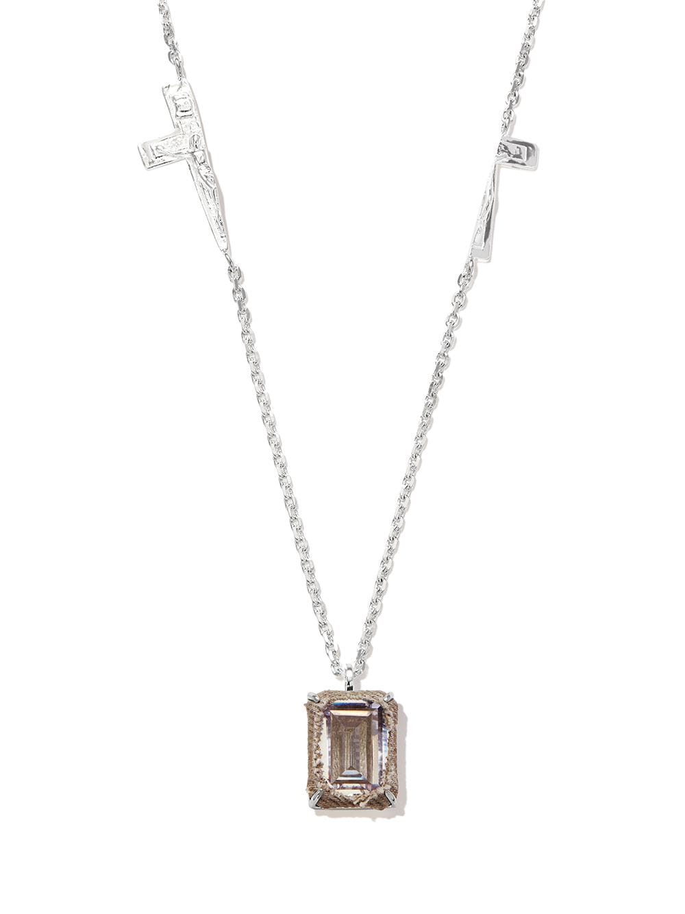 SWEETLIMEJUICE crystal-embellished pendant necklace - Silver von SWEETLIMEJUICE