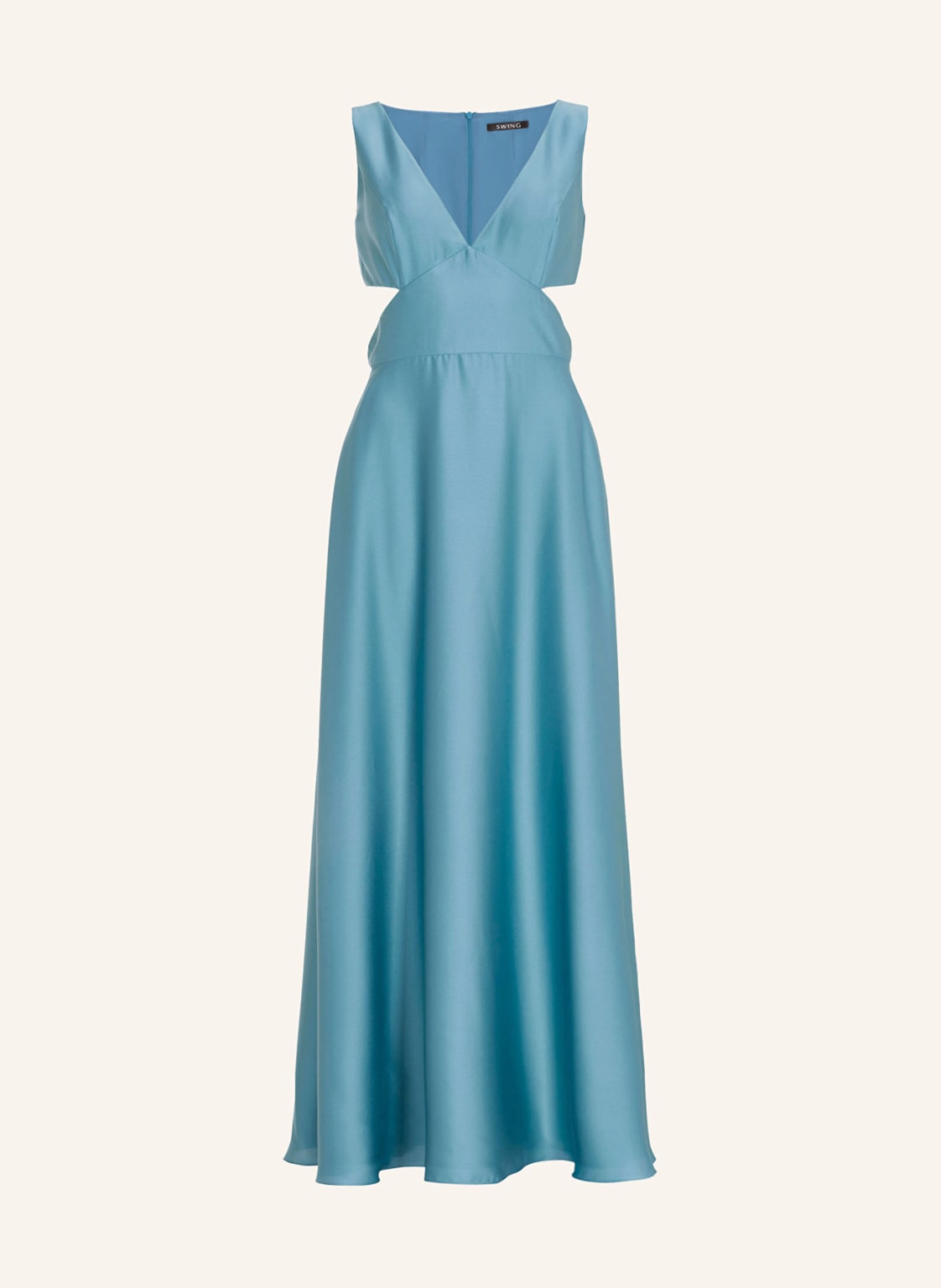 Swing Abendkleid Aus Satin Mit Cut-Outs blau von SWING