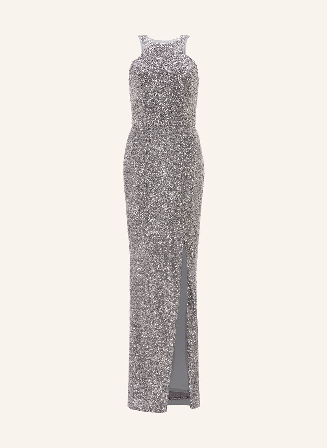 Swing Abendkleid Mit Pailletten Und Cut-Out silber Swing Abendkleid Mit Pailletten Und Cut-Out silber von SWING