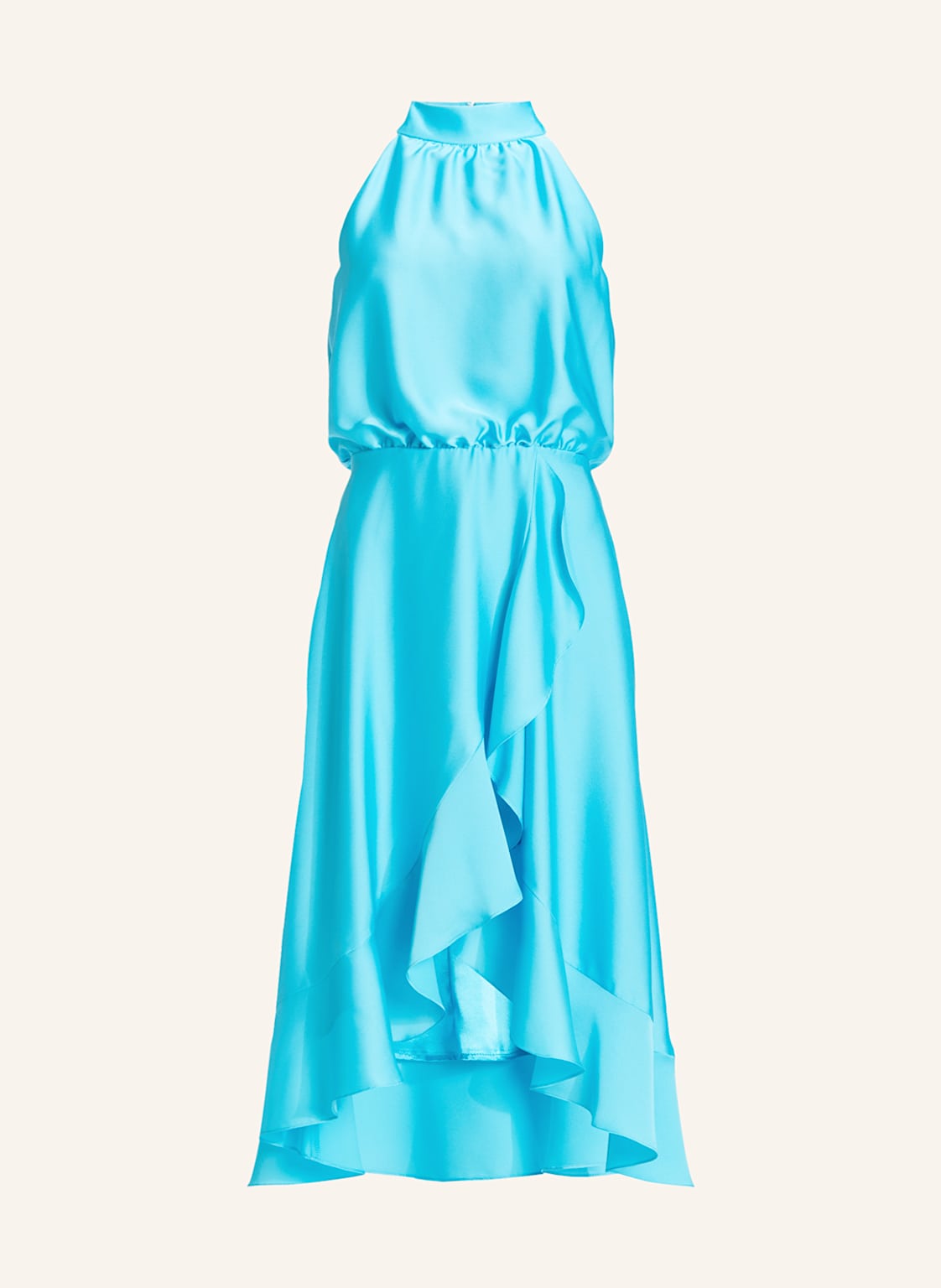 Swing Cocktailkleid Aus Satin Mit Volants blau Swing Cocktailkleid Aus Satin Mit Volants blau von SWING