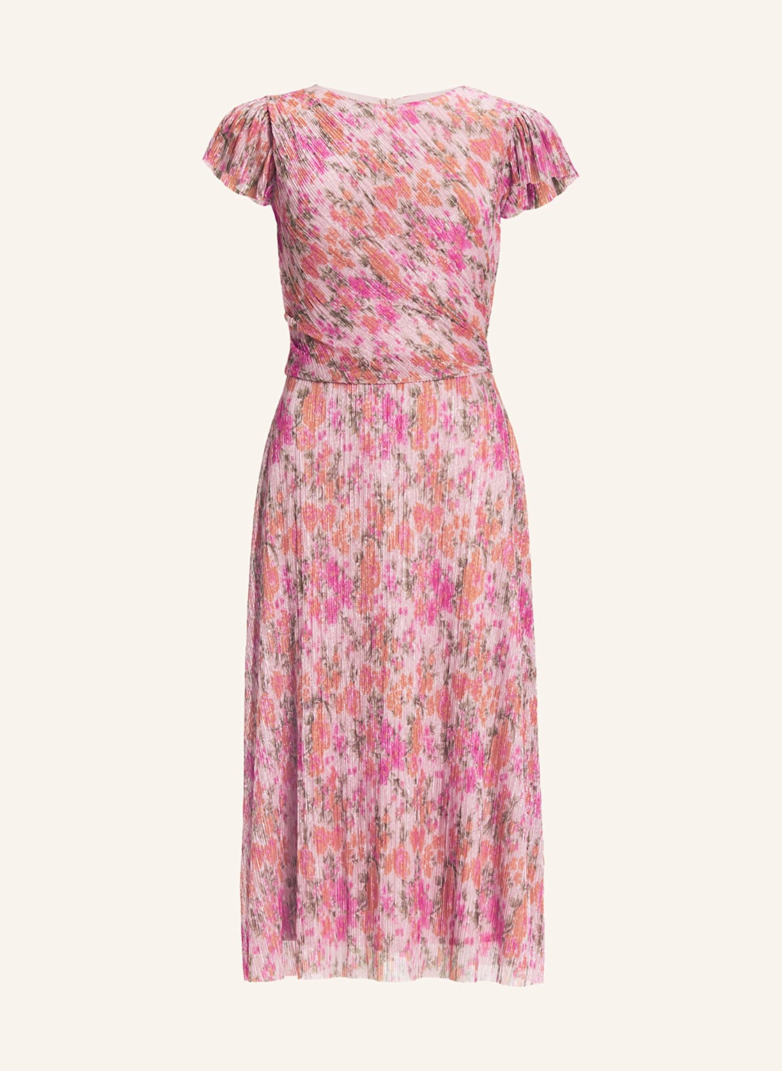 Swing Cocktailkleid Mit Glitzergarn Und Plissees pink von SWING