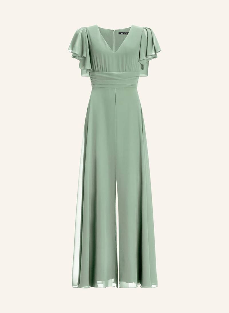 Swing Jumpsuit Mit Volants gruen von SWING