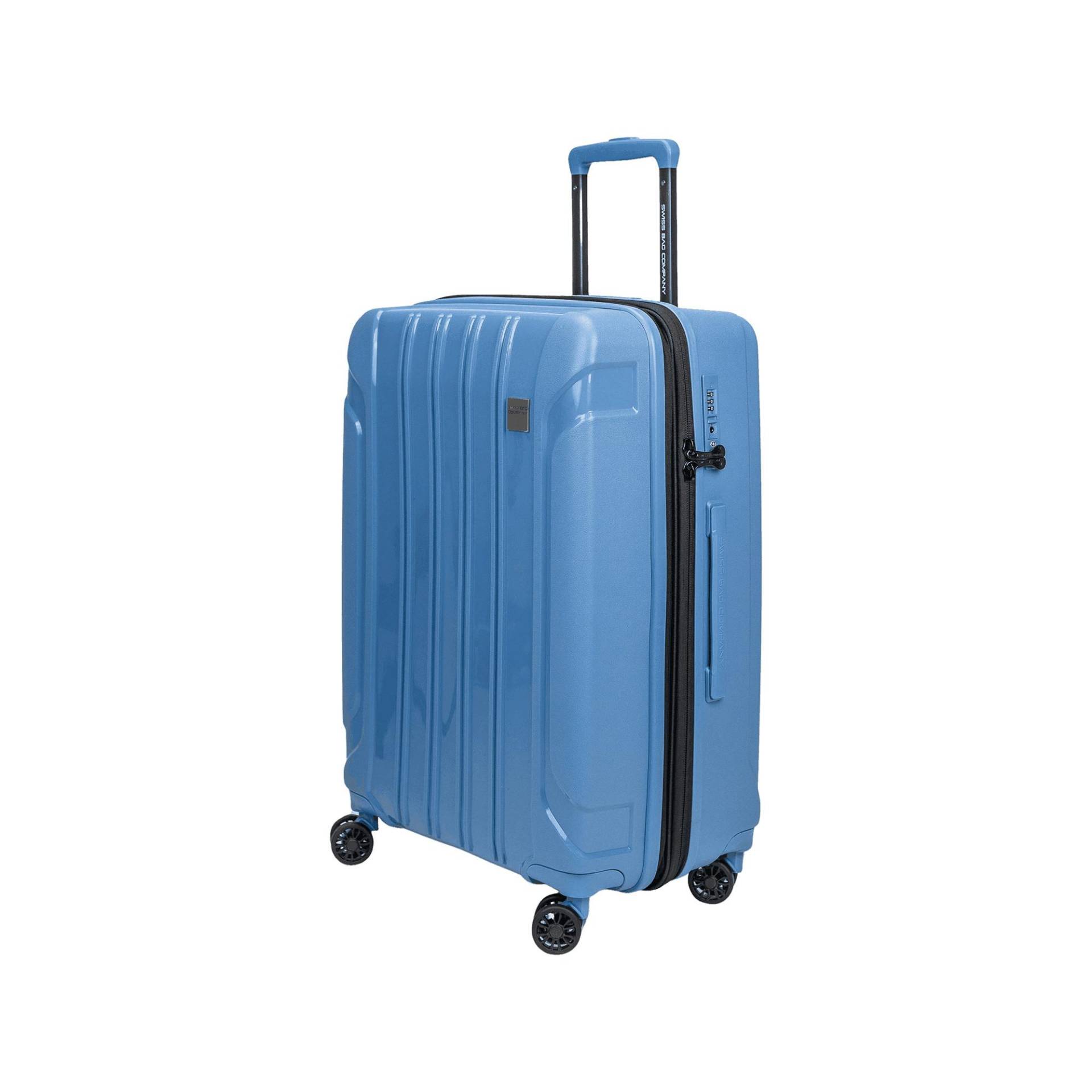 Hartschalenkoffer, Spinner Unisex Blau 65 CM von SWISS BAG COMPANY