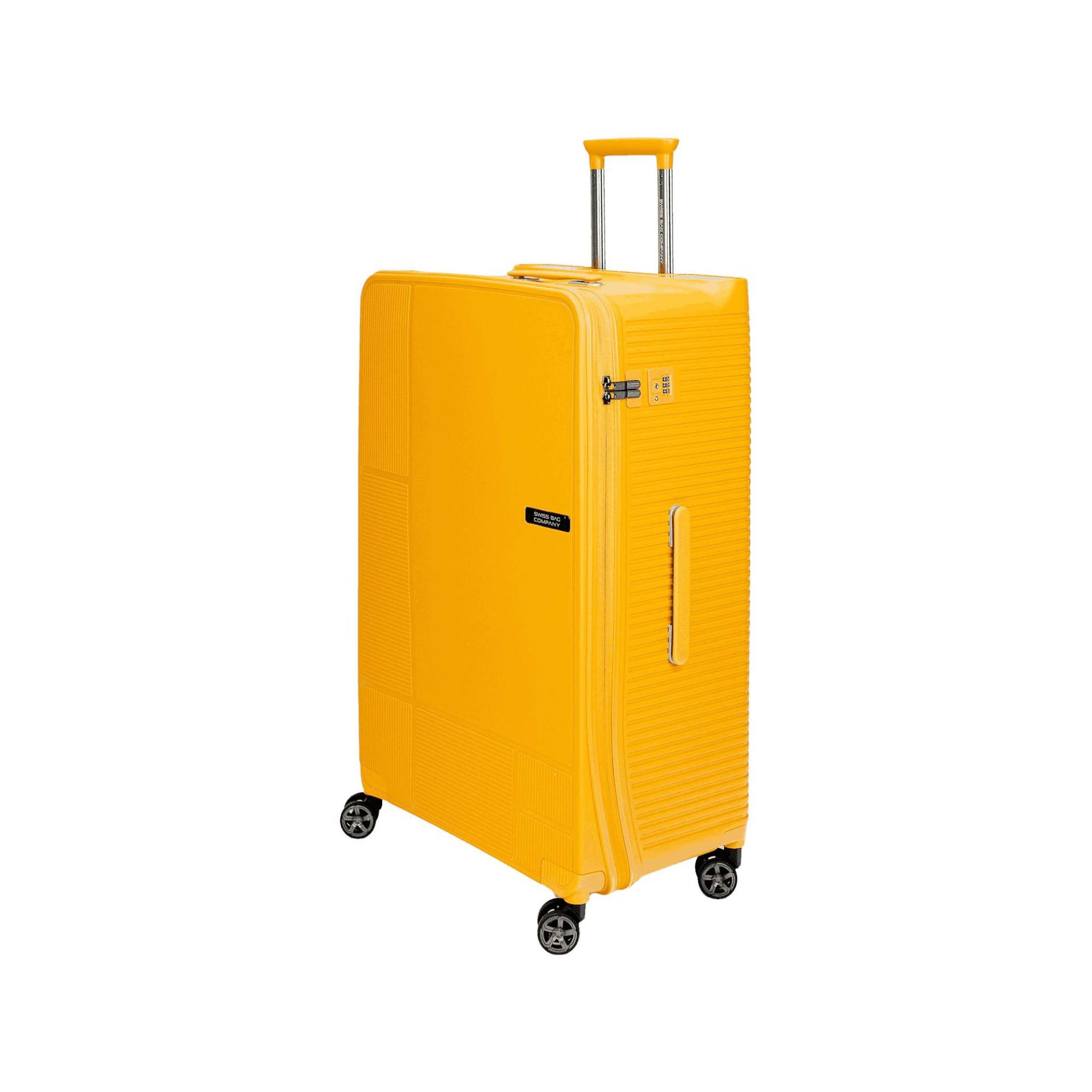 Hartschalenkoffer, Spinner Unisex Gelb Orangé 78cm von SWISS BAG COMPANY