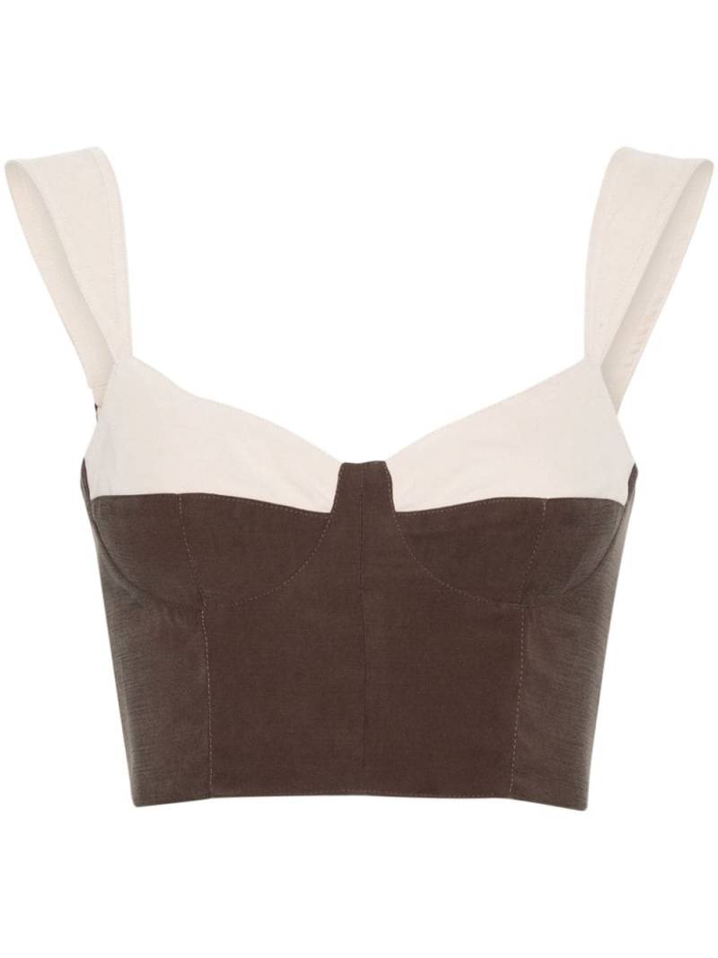 Sabina Musayev Oslo cropped top - Brown von Sabina Musayev