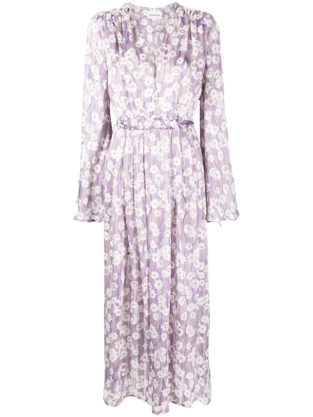 Sabina Musayev floral-print midi dress - Purple von Sabina Musayev