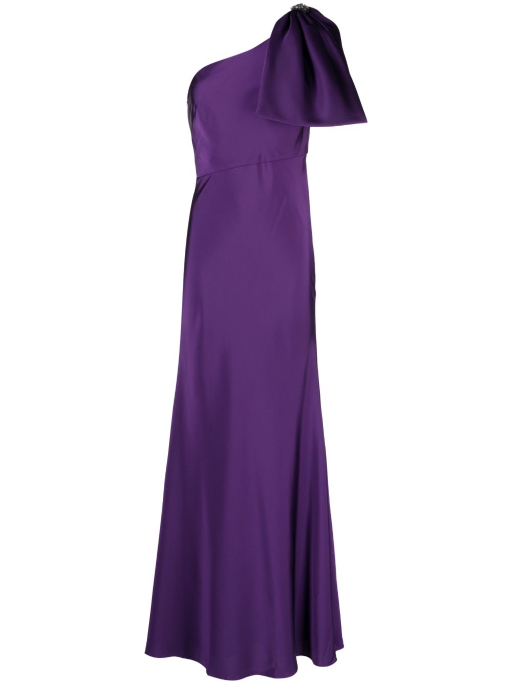 Sachin & Babi Aubrey satin-finish bow gown - Purple von Sachin & Babi