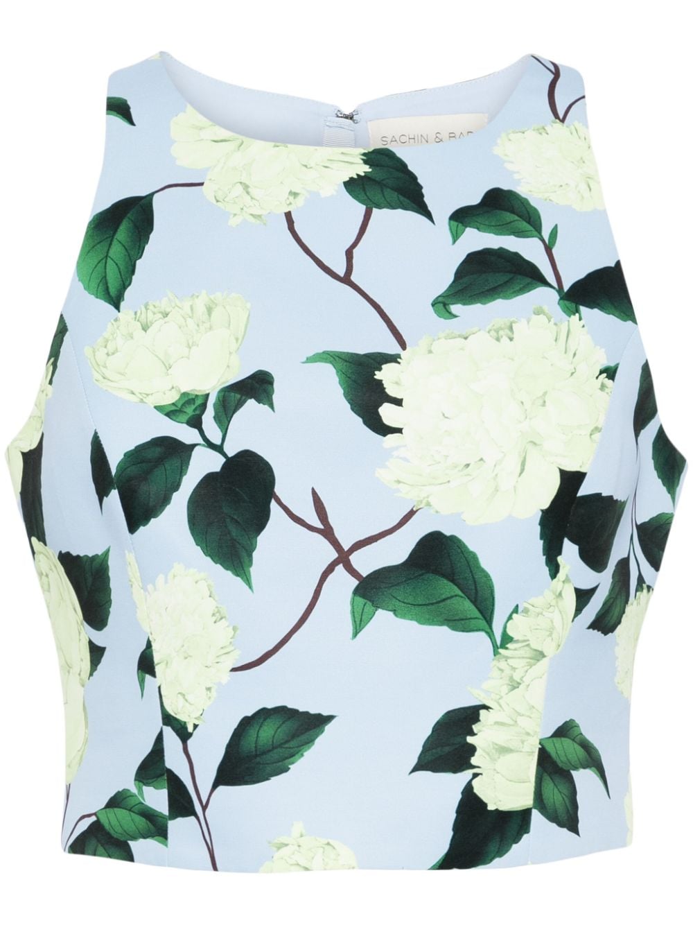 Sachin & Babi Lexie floral-print crop top - Blue von Sachin & Babi