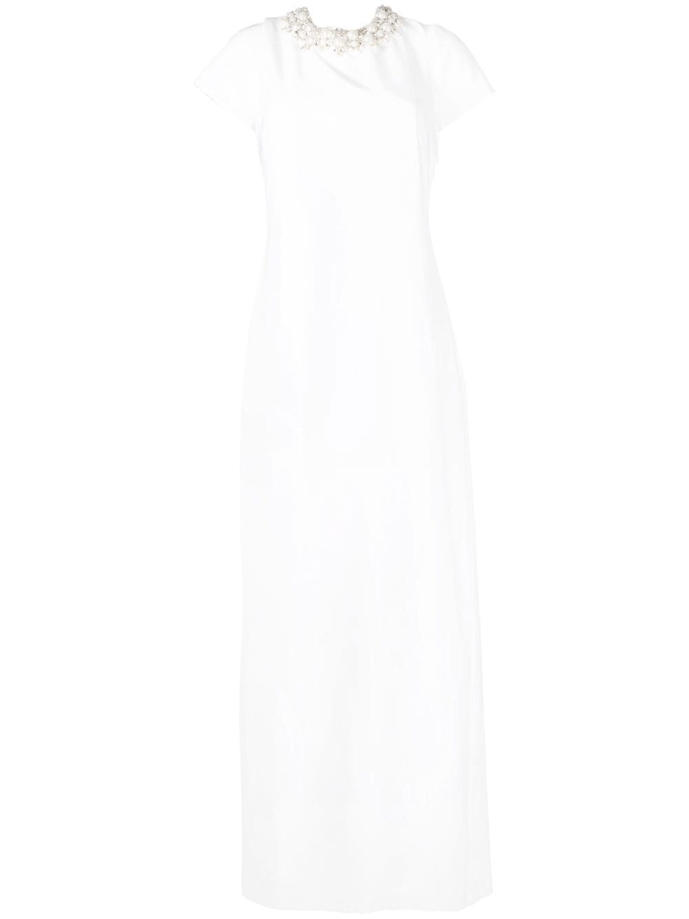 Sachin & Babi Petra pearl-embellished neckline gown - White von Sachin & Babi