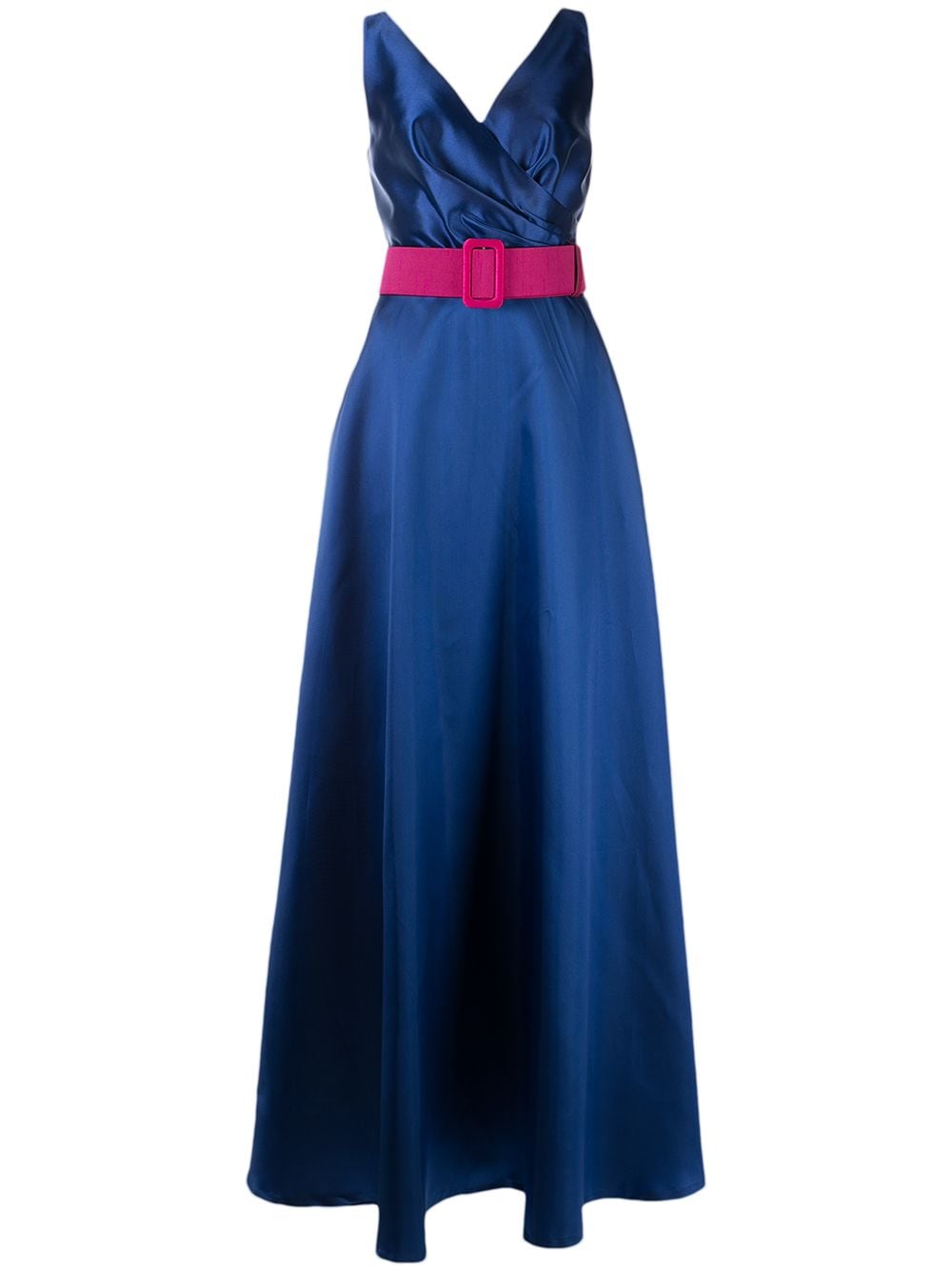 Sachin & Babi Rae V-neck belted gown - Blue von Sachin & Babi