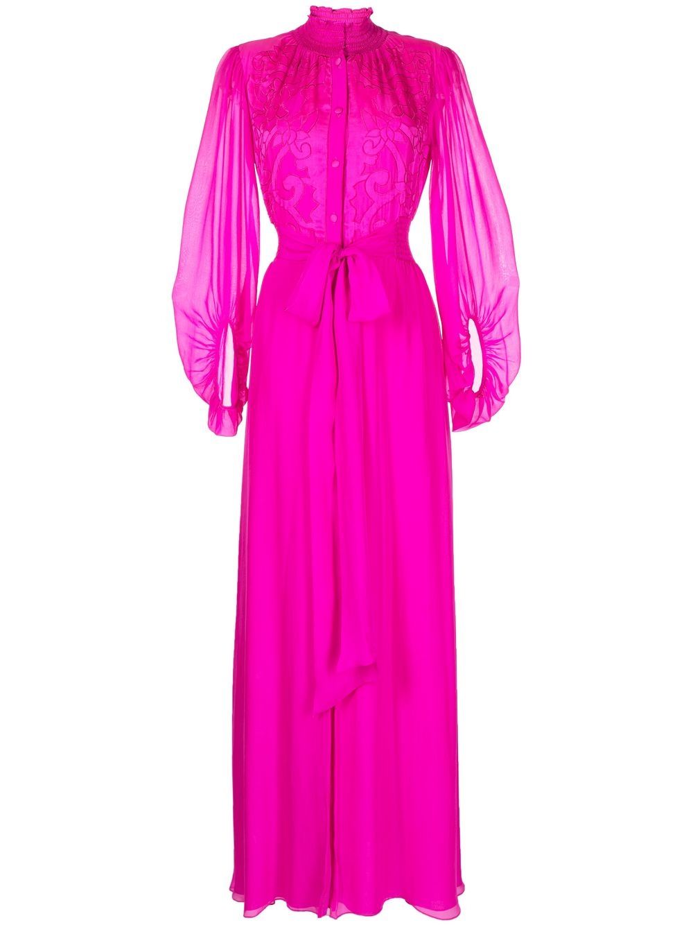 Sachin & Babi embroidered long-sleeve gown - Pink von Sachin & Babi